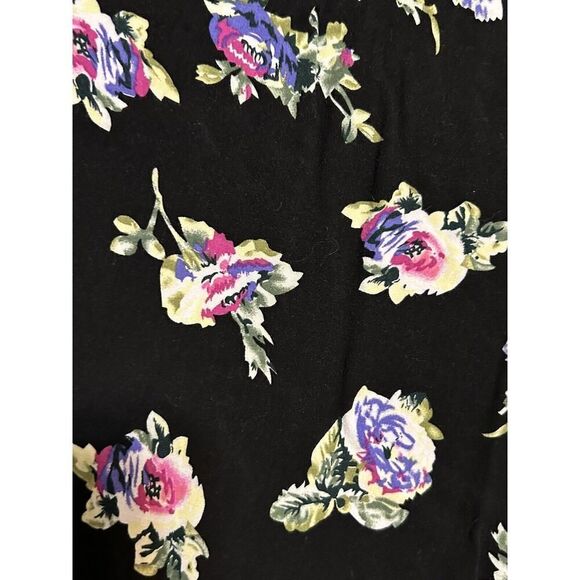 Umgee Black W Floral Long Sleeve Blouse Shirt Top (Poss Dress?) Boho Size Small - Picture 4 of 10